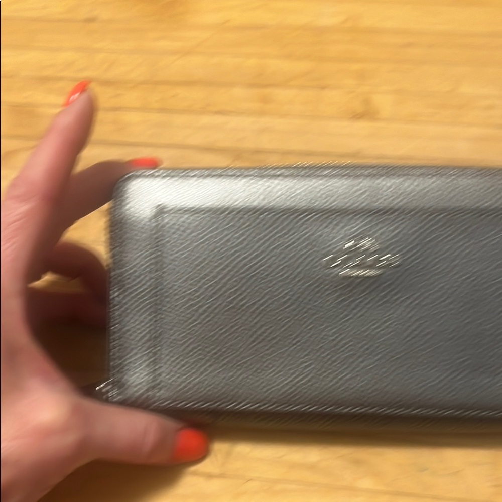 Coach Metallic Silver Wallet